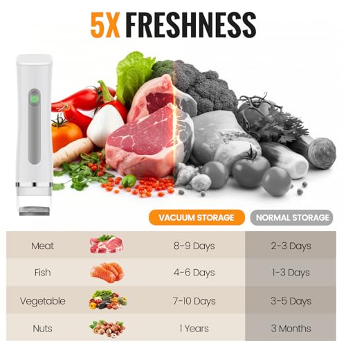 Machine à emballer sous vide avec 30 sacs réutilisables pour aliments