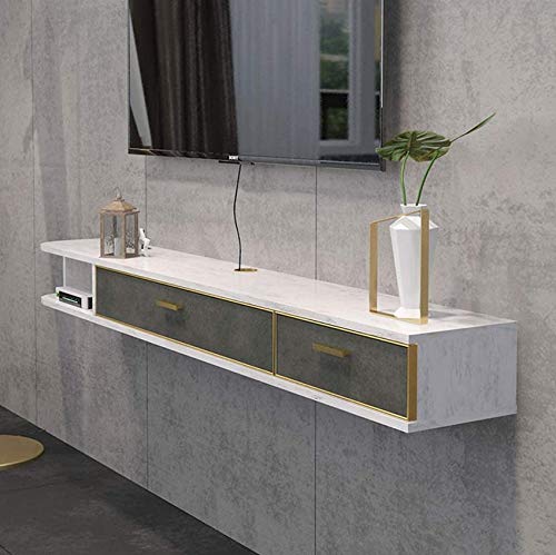 Schwimmendes Regal Wandregal Schwimmendes Regal TV-Regal TV-Ständer TV-Schrank mit Schublade Audio- / Videokonsole TV-Halterungen Medienkonsole