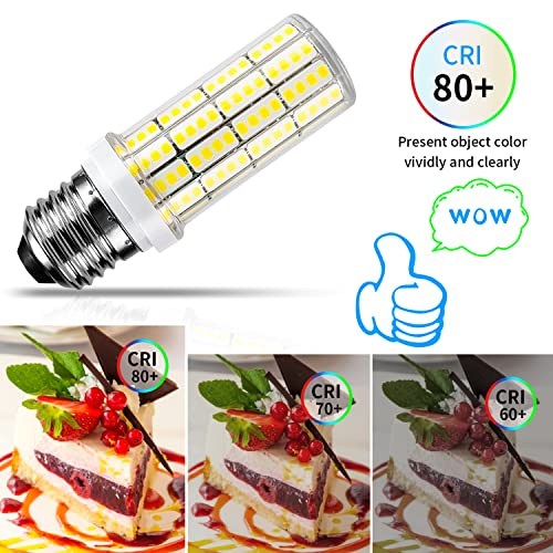 Riuvao PCL12 Led Light Bulb 6Pcs 200W Equivalent 2500 Lumen 5000K Cool Daylight White 20W Super Bright Led Bulb E26/E27 Base Waterproof Led Corn Light Bulb thumb #3