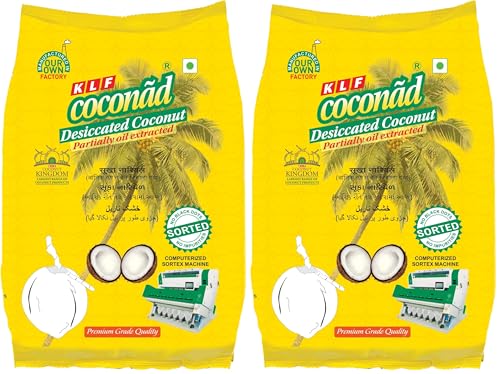 Image of KLF Coconad Low Fat Desiccated Coconut Powder,1 Kg,Fresh (Pack of 2)