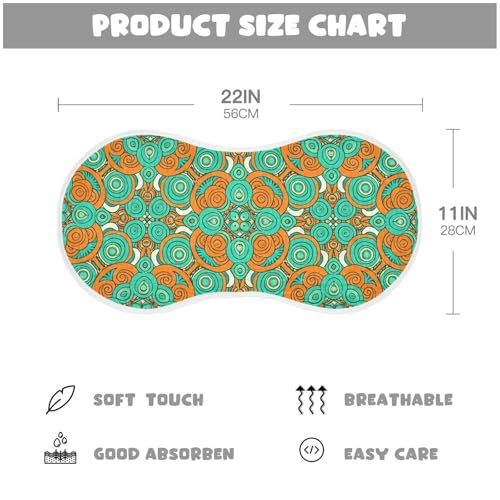 2 Pack Colorful Muslin Burp Cloths Cotton Absorbent Baby Burping Rags for Boys Girls Soft Newborn Burp Bibs, 22 x 11 Inch4