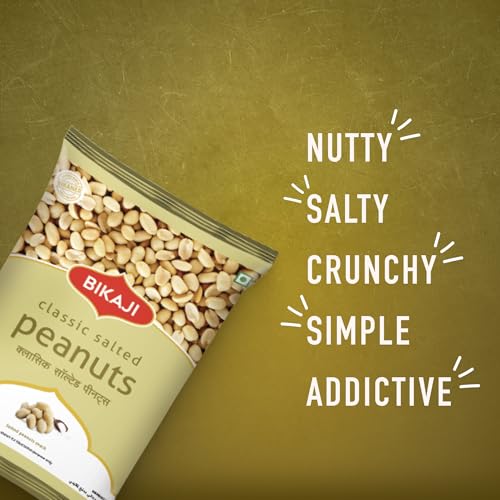 Bikaji Salted Peanuts & Bhujia Combo – 400g | Ready to Eat Indian Namkeen | Crunchy Tea-Time Snack, Bar Snack & Party Mix | Authentic Munchies for Sharing, Gifting & Everyday Snacking