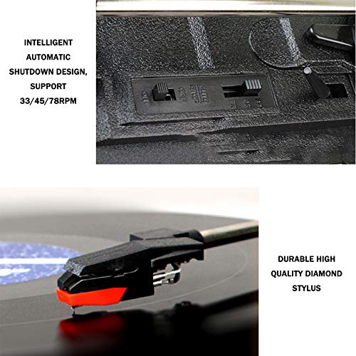Record Player Turntable for Vinyl Record Player Wireless Portable Phonograph with Built-in Dynamic Speakers Suitcase… - Les Beatles, Paul McCartney, John Lennon, RIngo Starr, George Harrison Record Player Turntable for Vinyl Record Player Wireless Portable Phonograph with Built-in Dynamic Speakers Suitcase… – Image 7