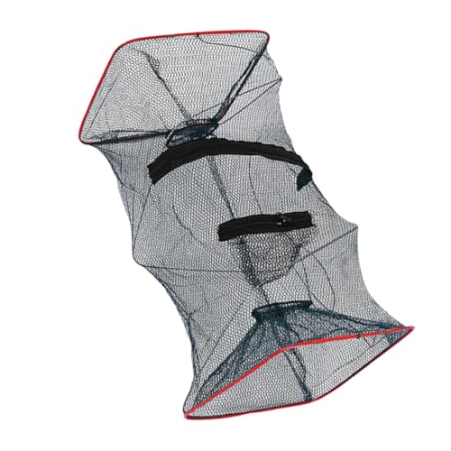 BCOATH Foldable Shrimp Bait Net Efficient Fishing for Crabbing Nylon Mesh Metal Construction