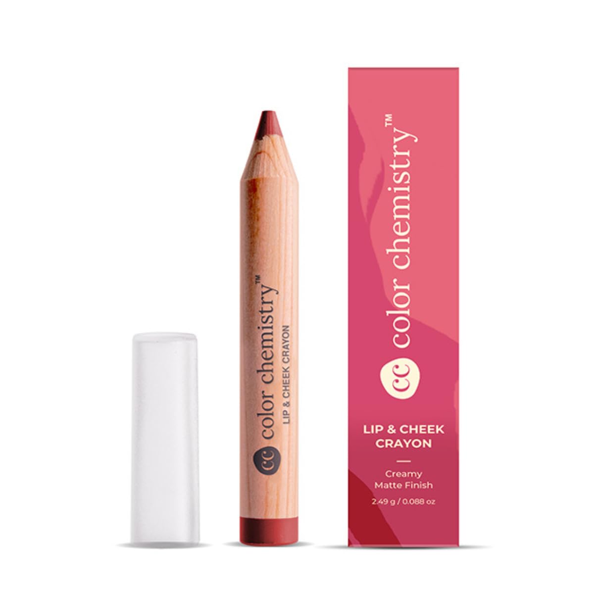 COLOR CHEMISTRY Lip And Cheek Crayon| Vegan, Ultra-Matte, Non-Drying, Pigmented & Long-Stay | Mulit-Use Lip Crayon 2.49 G (Pack Of 1) Rust LC16
