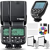 Godox 2X TT600 2.4G HSS Wireless GN60 Master/Slave Camera Thinklite Camer Flash Speedlite Built in Godox X System Receiver with Xpro-C Trigger Transmitter Compatible for Canon Camera