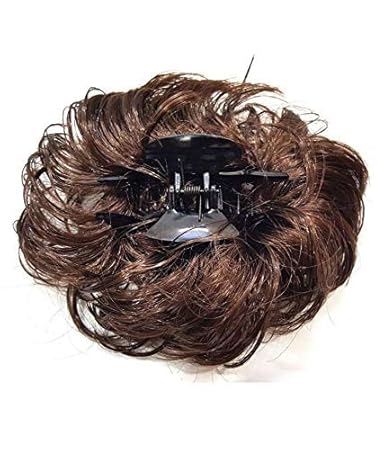 Chronex Pack of 2 Natural Gold/Brown Synthetic Hair Clutcher Juda Bun/Hair Extension for Womens/Girls (Brown)