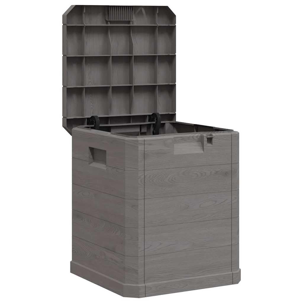 Caja de almacenamiento de jardín 90 L marrón