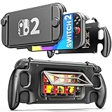 Picture of EXTREMECOOL Switch 2 Grip Case - Ergonomic Hard Shell with 6 Game Slots & Front Cover | Handheld Mode Only | NOT Dockable | Lightweight & Travel-Ready Protective Shell (Black)