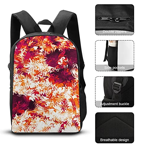 Mochila de moda adolescente de 17 pulgadas con estampado 3D 7