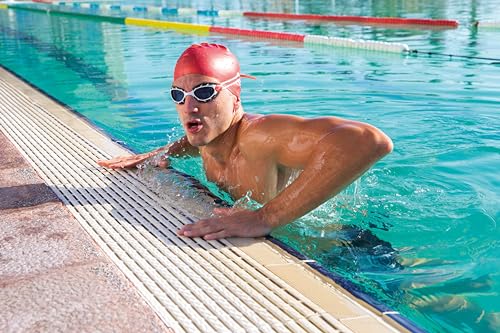 Image of Zoggs Silicone Swim Cap - Superior fit with Non-Slip Inner Surface, Color - Red