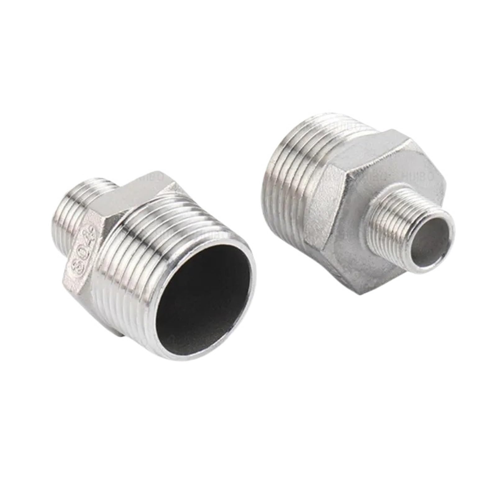 Accesorio de tubería, 1 Pieza de diámetro Reductor DN8 ~ DN100, Conector de unión de Boquilla Hexagonal con Rosca Macho, Adaptador de Agua, Aceite y Aire de Acero Inoxidable 304(DN65 to DN32)