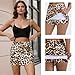 Waist Wow Mini Skirt Skort for Women Leopard Print Bodycon Short Skirts with Shorts Underneath Mid-Waisted Casual Club Skirt