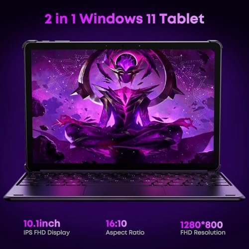 Image of CHUWI 2 in 1 Laptop Tablet, 8GB RAM 256GB SSD, Intel Core i3 (3.9GHz), Hi10 X2 Windows 11 Tablet with Magnetic Keyboard, 10.1'' HD Touchscreen Display, 5MP Camera, WiFi 6, BT 5.3