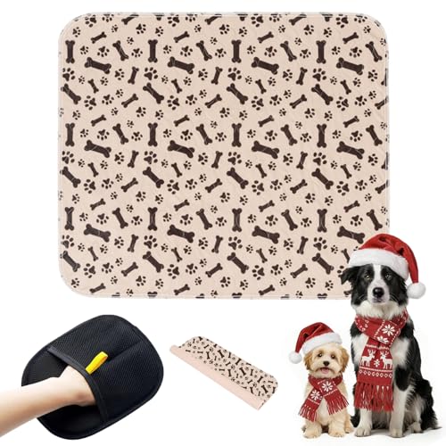 Image of Puppy Pee Pads with Pheromones, Washable Puppy Training Pads for Dogs Reusable Puppy Potty Pads for Dogs and Cats(with Pet Hair Removal Gloves)