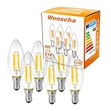 【Super Hell】4W E14 Kerze LED Lampe Warmweiss 2700K, 450Lumen, diese Leuchtmittel E14 bisitzen einen 360°Abstrahlwinkel und verteilen sich auf ein größeres Gebiet,super hell.