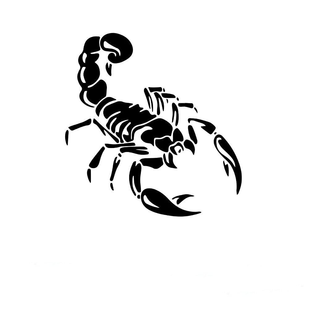 Cartoon Scorpion Auto Sticker Decal Car Styling Body Cool Covers Black Silver(Black,XL 28cmX28cm)