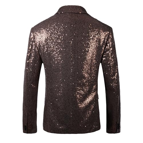MOGU Mens Sequin Dress Suit Jacket Slim Fit Shiny Sport Coat Blazer for Party Prom Dance2