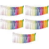 ARTEMEX Mexican Paper Garland Banner – Papel Picado Handmade Tissue Paper Festoon – 3 Multicolor Strips – Traditional Fiesta Party Decoration – Indoor/Outdoor Use - 5 de Mayo - Dia de Muertos (5)