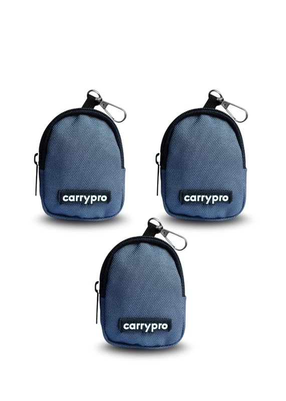 Image of CarryPro PRO Coin Pouch with Zipper for Multipurpose Usage for Adults and Kids, Medium Size, Pack of 3 (Space Grey)