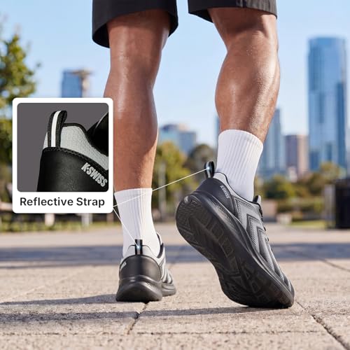 Image of K-Swiss Men's Mellow Running Shoe - Lightweight Fashion Sneaker Cross Training Shoe for Jogging Walking