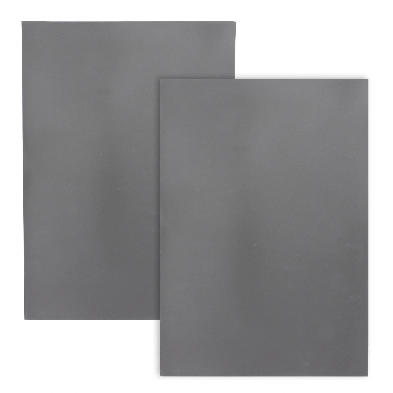 Lot de 2 Feuilles en Caoutchouc pour Tampons Laser A4 30x21cm 2,3mm d'Épaisseur Gomme à Graver Feuilles Tampon en Caoutchouc pour Machines de Gravure de Timbres Artisanaux de Bricolage (Gris)