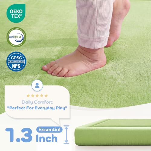 Image of 1.3 inch Thick Baby Play Mat for Floor,28x72 Bedside Rugs, Non-Slip