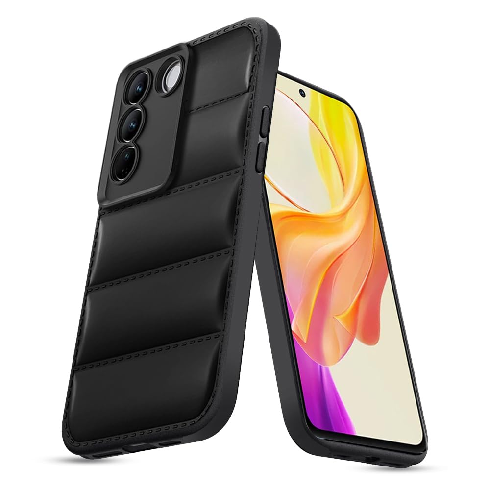 KARWAN® Puffer Edition Silicone Case Cover for Vivo V27 Pro | Scratch Resistance Mobile Cover, Camera Protection Case Compatible with Black (B0CVB98NXS) Amazon Price History, Amazon Price Tracker