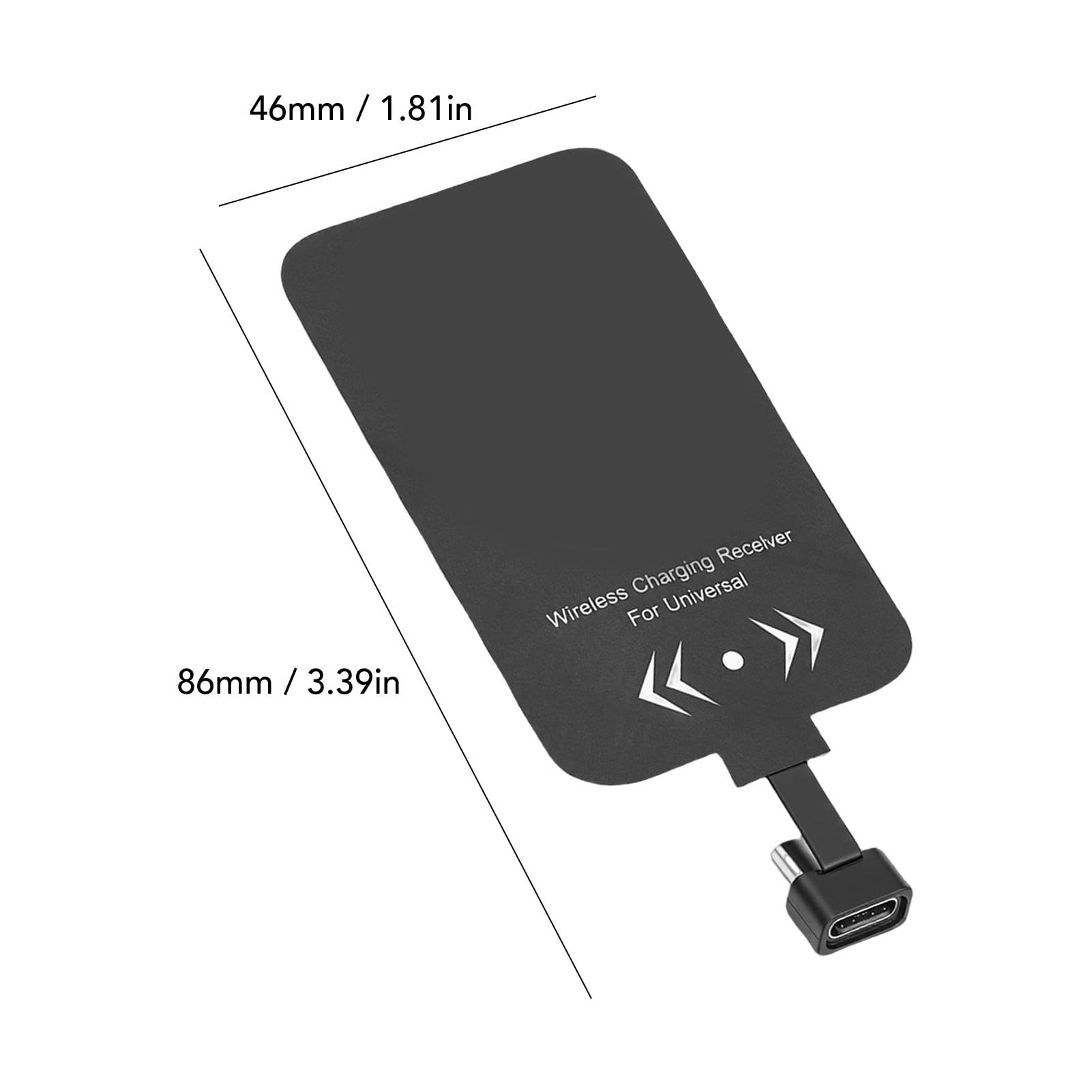 Fabater Kabelloser Ladeempfänger-Adapter, Dünnes Typ-C-Wireless-Ladegerät-Empfängermodul für A32 A31 A30 A22 A21s A21 A20e A12 und Andere Android-Telefone