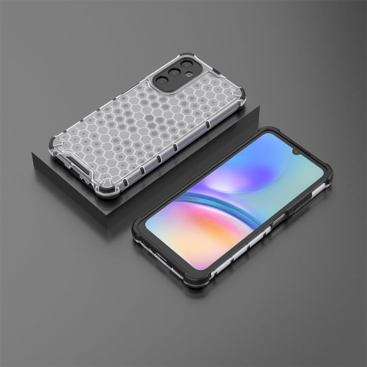 Image of Lustree TPU Honey Comb Armor Shock Proof Back Cover for for Samsung Galaxy A05s (Transparent)