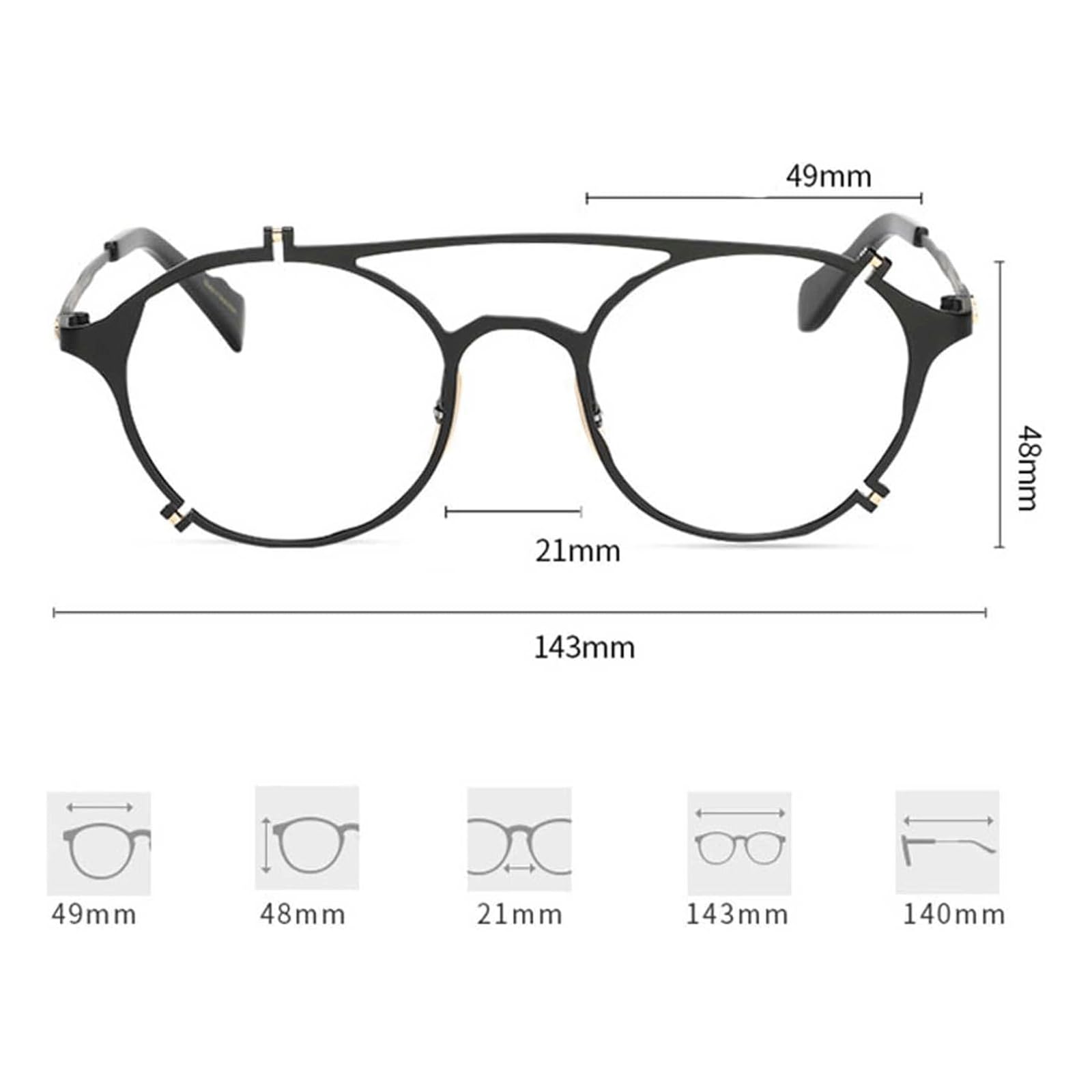 Fake Brille Einzigartige Brillengestelle Titan-Brillengestelle Bunte Nähte Brillengestelle Künstlerische Brillen für jeden Anlass Angenehm zu tragen