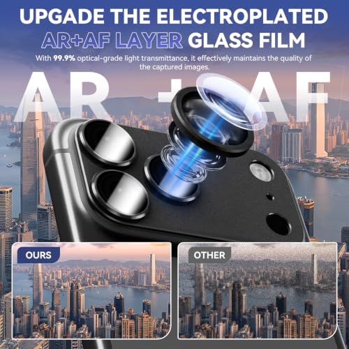 Gnxep Metal Camera Lens Protector for iPhone 18 Pro, 2 Pack Black - image 4