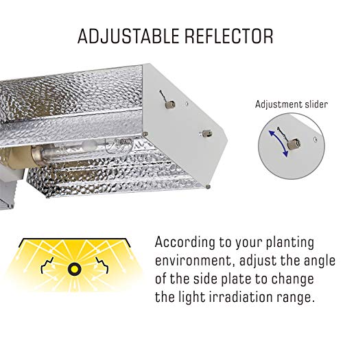 Topogrow Cdm Cmh 315W Grow Light Fixture Lamp Advanced High-Rflective Hood 120/240V Ballast, Full-Spectrum Hydroponic Grow Light And Suspension System(No Bulb) #TOP3