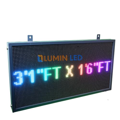 Image of Multicolor 3'1 inch FT X1'6 inch FT Scrolling Display / P10 LED Scrolling Display Board with Wi-Fi - Mobile App /pc