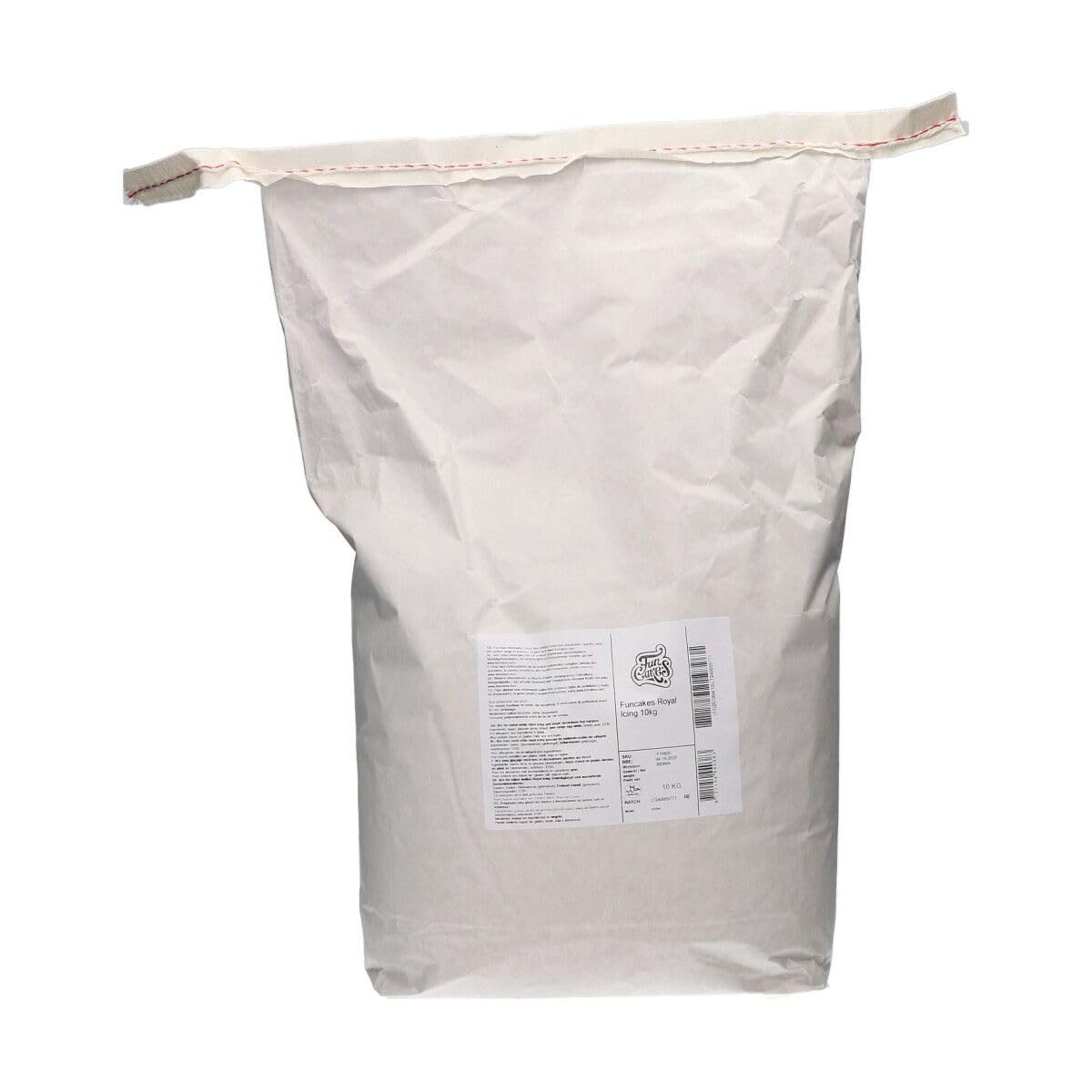 FunCakes Mix für Royal Icing, 10 kg | Backmischung für festen Zuckerguss, Einfach zu verwenden, zum Dekorieren von Kuchen und Keksen, nur Wasser hinzufügen