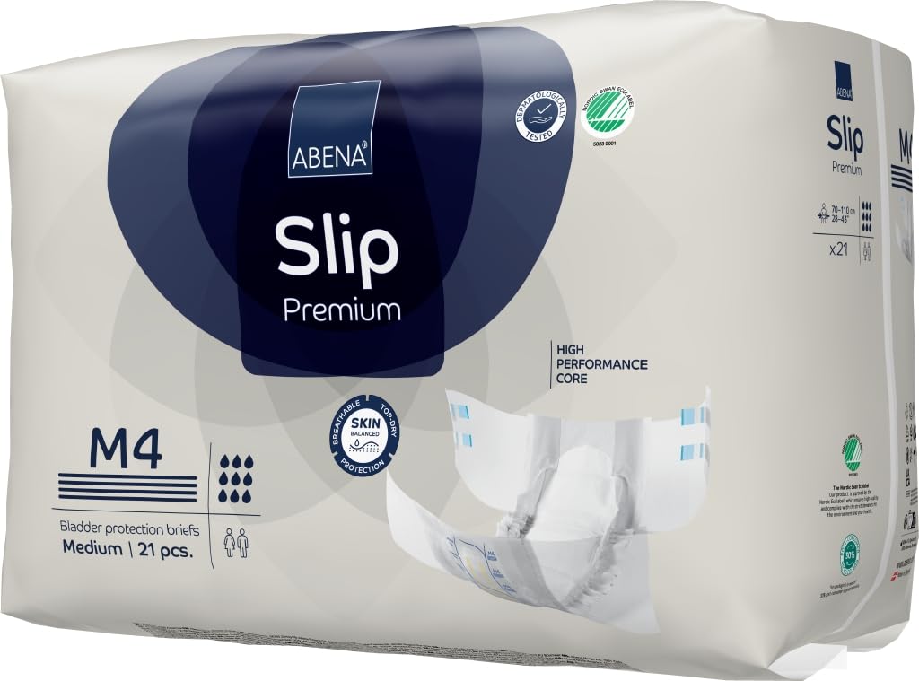 Pañales Adulto Abena Slip Premium M4 talla M (Pack 4 x 21UN)