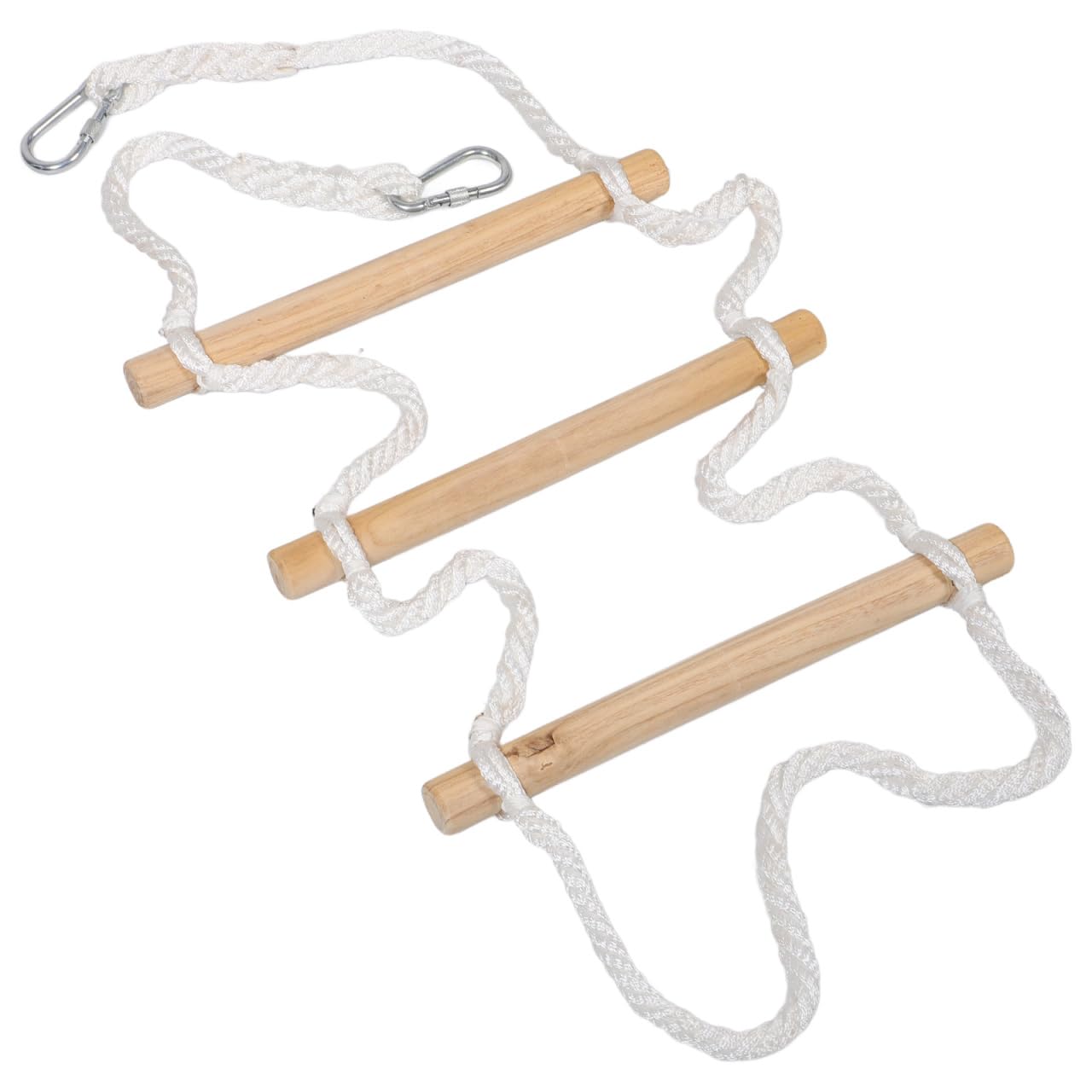 Échelle De Corde Douce Avec Barreaux – Escalade Sécurisée Pour Lits Superposés Et Aire De Jeux, Pliable Et Portable, Beige