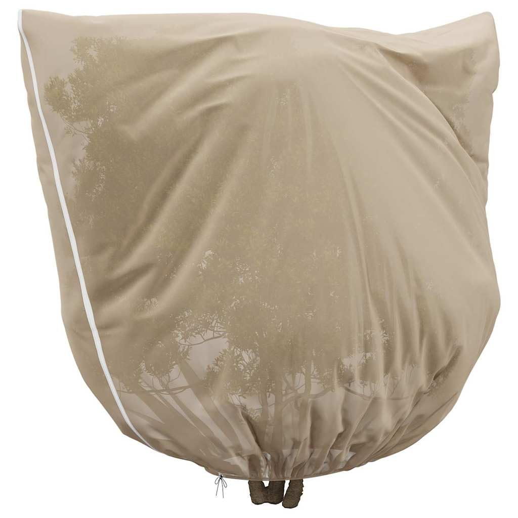 Frostschutz Pflanzenvliesabdeckung mit Reißverschluss, 3er Set Beige 3x3,93 m, Winterschutz für Pflanzen mit Kordelzug, wiederverwendbares Vlies für Außenpflanzen