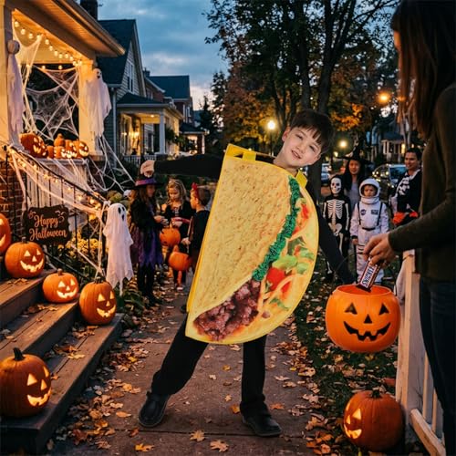 Disfraz de taco ligero para niños 6-12 años miniatura 6