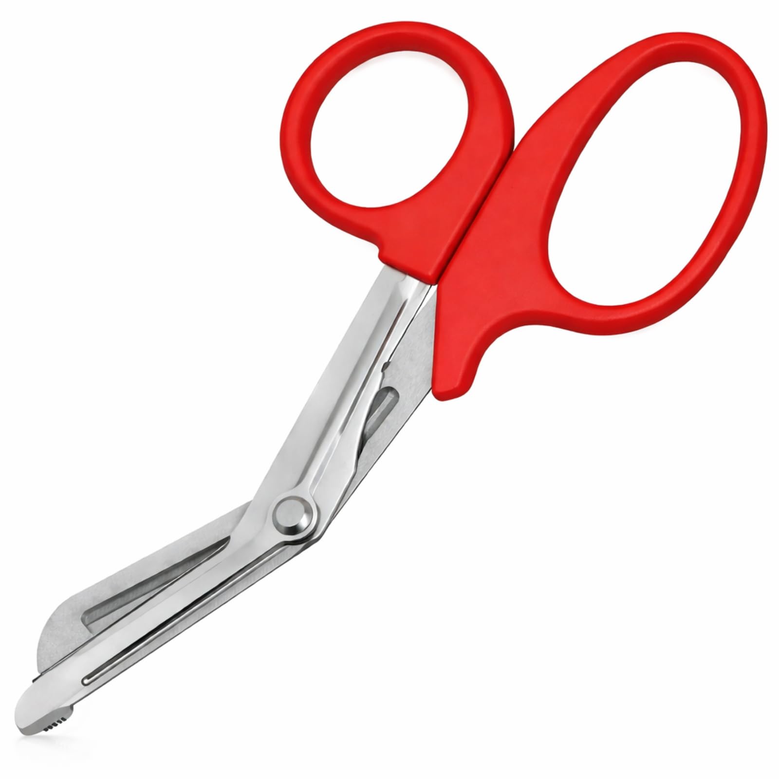 Tuff Cut Scissors Tough Shears First Aid Nurse Paramedic Emergency EMT for Nurses, Doctors, Firefighters, Paramedics (Red, Large 7.5'')