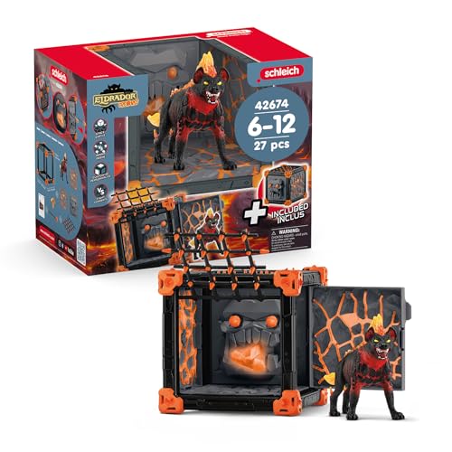 Schleich ELDRADOR | BattleCave Hyène de Lave 42674 | dès 7 Ans | 27 pièces