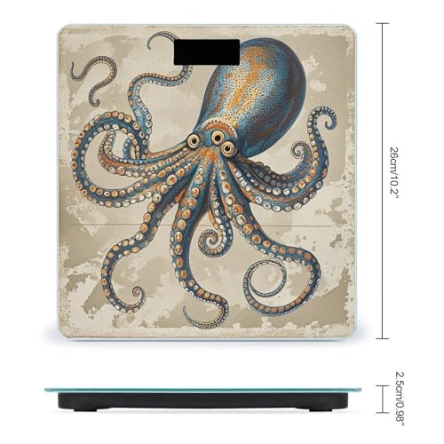 Báscula Digital Retro Octopus para Baño Precisa miniatura 2