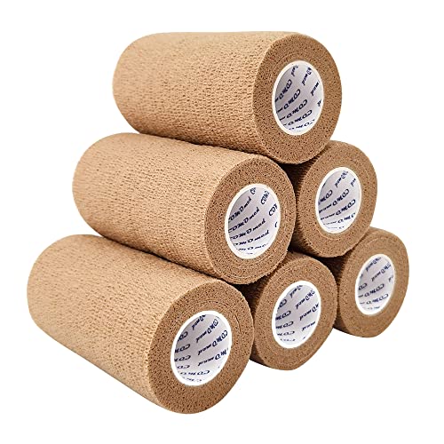 COMOmed selbstklebender verband elastische binde handgelenk bandage pflaster rolle Dog Bandagen Tierische Bandagen Farbe 10 cm X 6 Bände