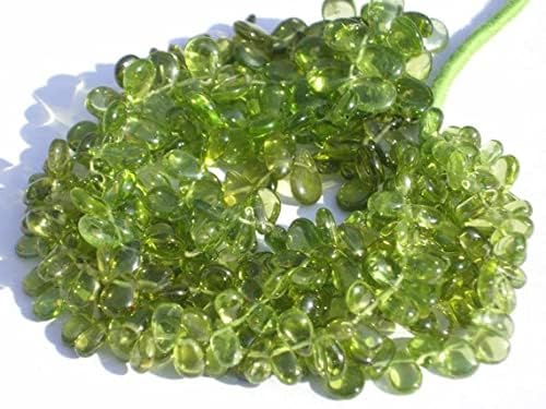 Péridot véritable perle poire briolette pour création de bijoux faits main