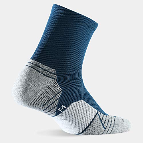 Wander Men's Athletic Ankle Socks 6 Pairs Running Socks For Sport Low Cut Cycling Socks 6-9/10-12/12-14 (White Blue, Shoe Size: 10-12) #TOP2