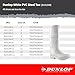 DUNLOP White PVC Steel Toe - Rubber Boots for Men & Women - PVC - Work & Concrete Boots - Steel toe - Waterproof with Tall shaft - Chemical and Slip resistant - White - Size 3-13