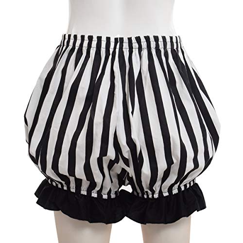 Pantalon en coton et dentelle style Lolita pour soirées déguisées et quotidien