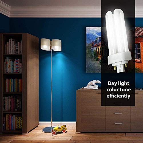 Laborate Lighting Fluorescent Light Bulb Set - 26 Watt, 4 Pin Triple Tube Compact Fluorescent Lamps For Ceiling, Office, Kitchen & Bathroom - T4 Shape Cfl Replacement Bulbs - 2700K Color Temp, 10 Pack #TOP1