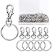 100 Stück Schlüsselringe Karabinerhaken Klein Schlüsselanhänger Drehgelenk Karabiner Edelstahl mit Kunststoffbox Schlüsselanhänger Machen Basteln Handtuchhalter,Edelstahl  günstig Kaufen-100 Stück Schlüsselringe Karabinerhaken Klein Schlüsselanhänger Drehgelenk Karabiner Edelstahl mit Kunststoffbox Schlüsselanhänger Machen Basteln