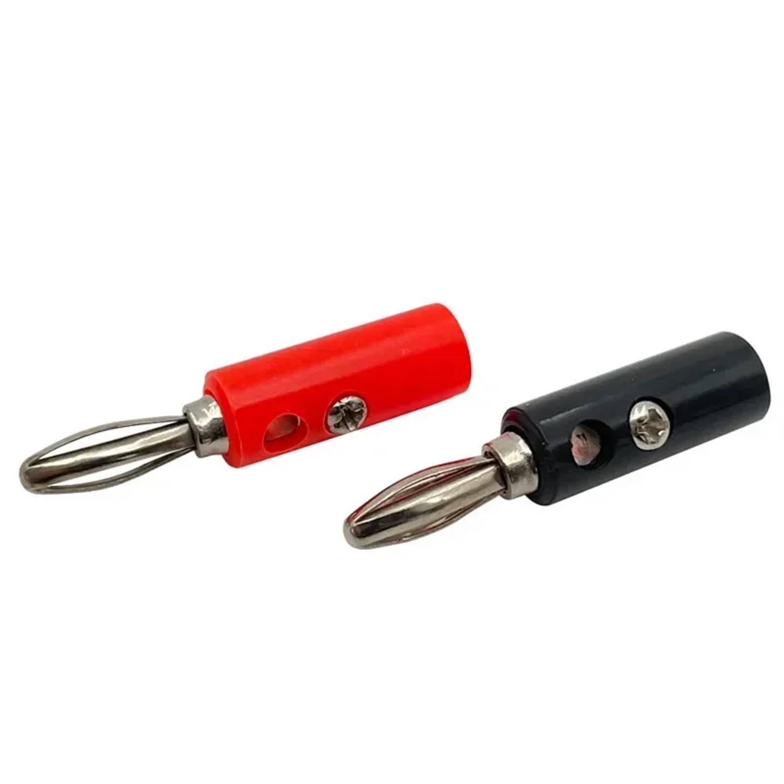 Conector de Altavoz Banana Horn de 40/200 Uds. Compatible con Cable de Altavoz de hasta 3mm de diámetro(40 Black)